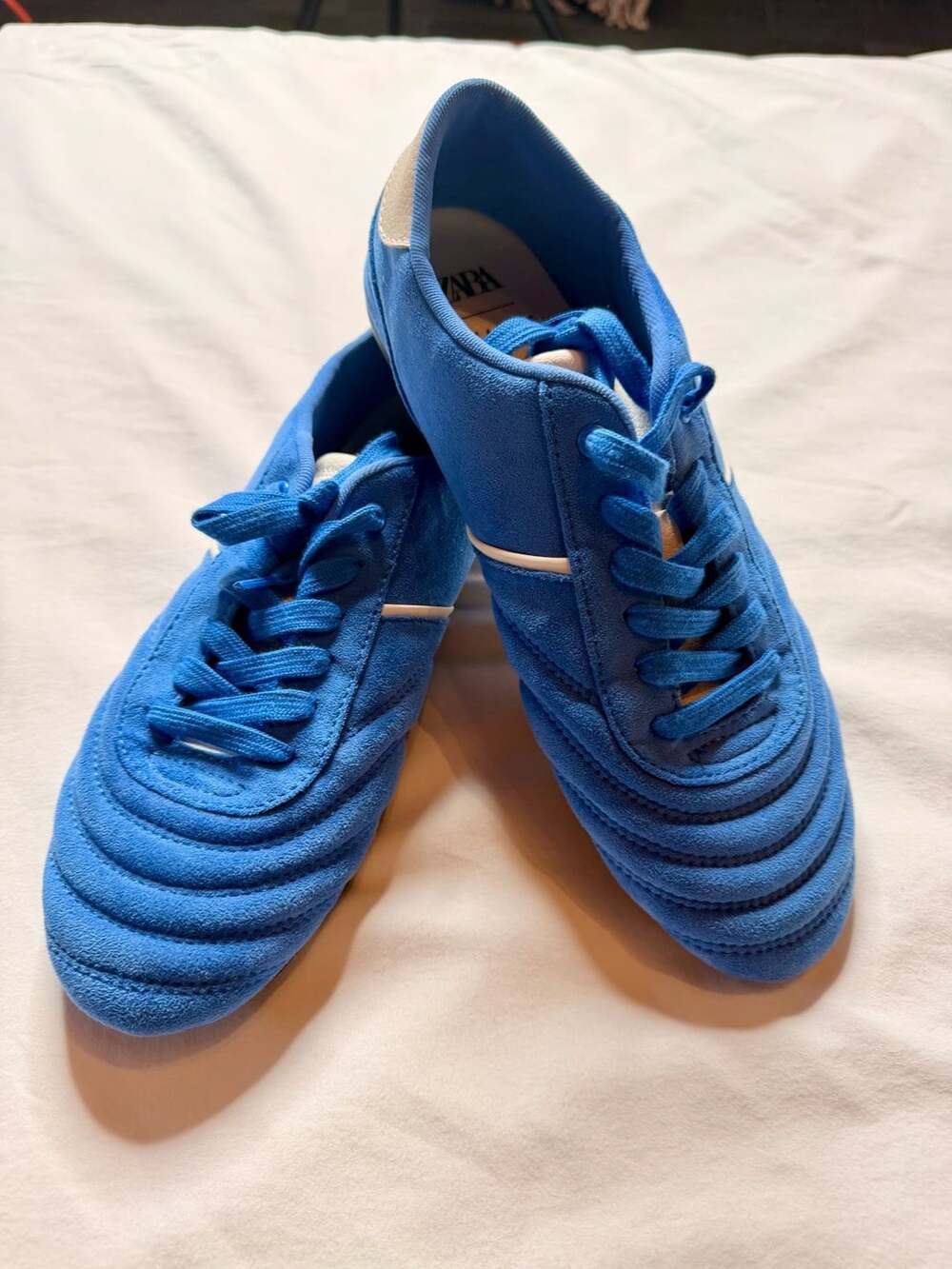 Zara Blue Suede Sneakers Size 40